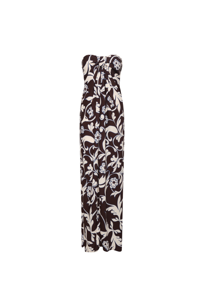 Midi Dress Claire Strap Less Café