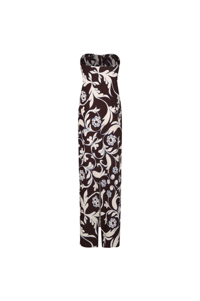 Midi Dress Claire Strap Less Café