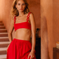 Top Cherry Charm Rojo