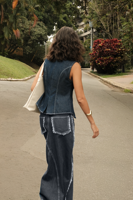 Top Chaleco Portal Denim