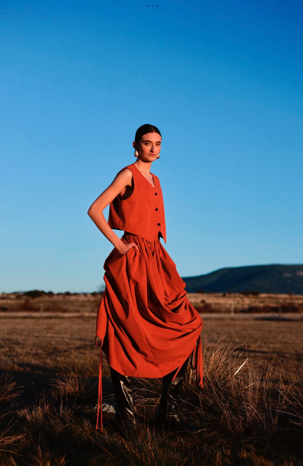 Corset Top Terracota