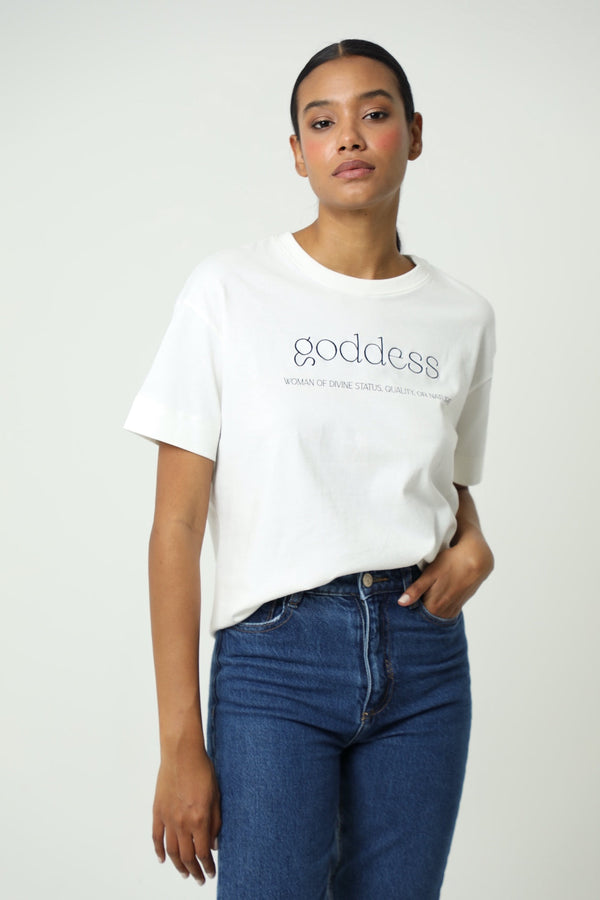 Camiseta Goddes Ivory