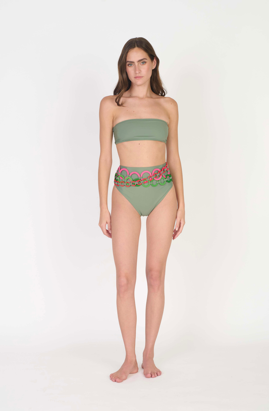 Top Tropical Charm Verde Oliva