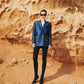 Blazer Oversized Jacquard Azul