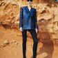 Blazer Oversized Jacquard Azul