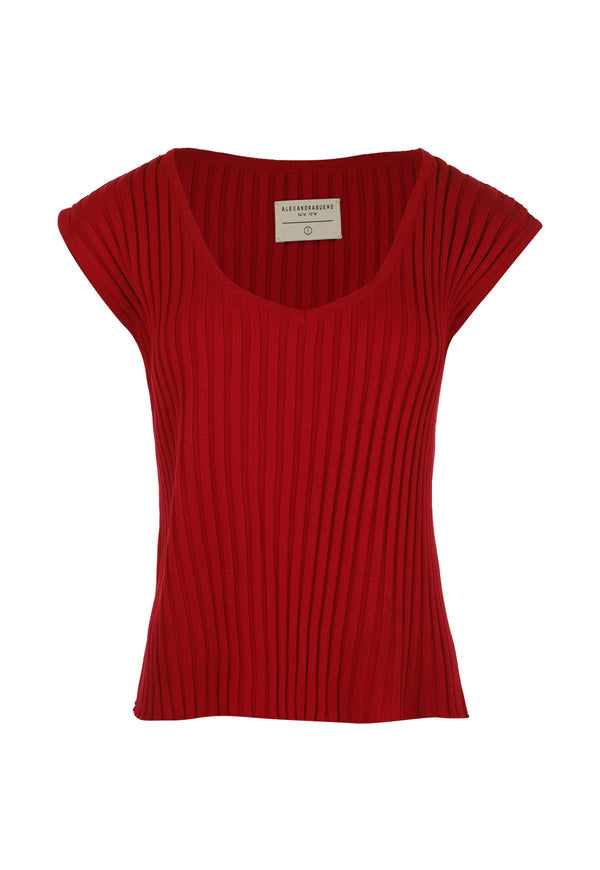Top Cherry Knit Rojo