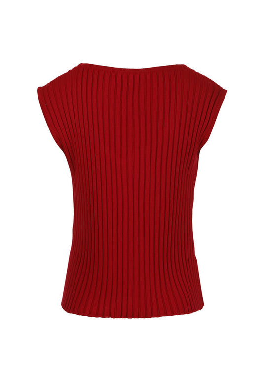 Top Cherry Knit Rojo