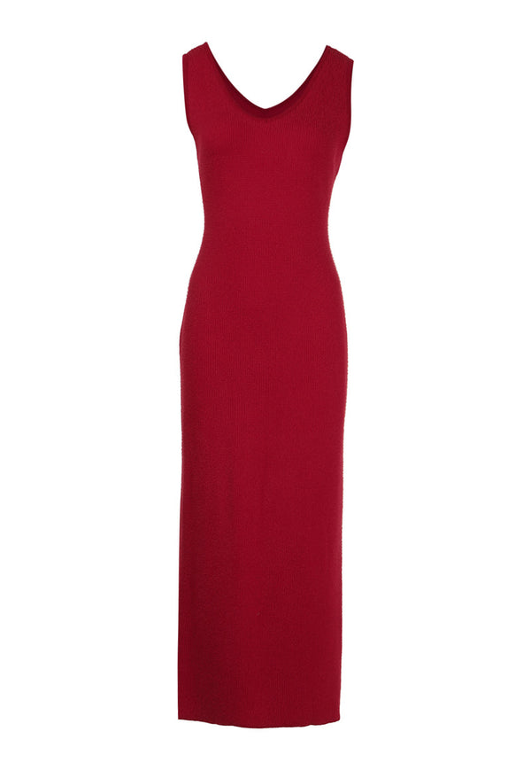 Dress Mix Berries Knit Fluffy Rojo