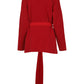 Cardigan Cherry Fluffy Knit Rojo