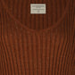 Dress Golden Moccha Bow Knit Sleve Marron
