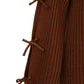 Dress Golden Moccha Bow Knit Sleve Marron