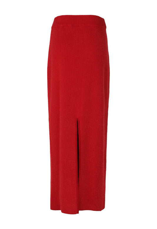 Skirt Cherry Knit Fluffy Rojo