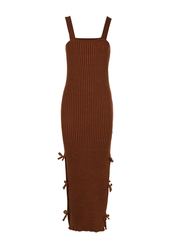 Dress Golden Moccha Bow Marron