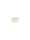 Anillo Gran Baguette Crystal Dorado