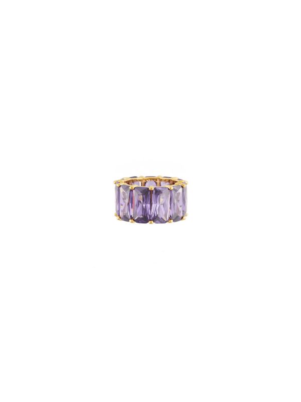 Anillo Gran Baguette Amatista