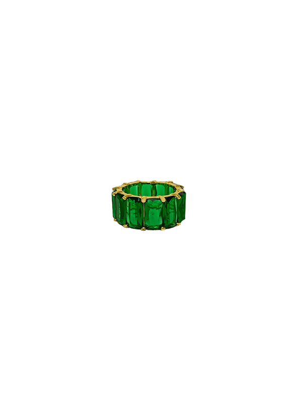 Anillo Gran Baguette Esmeralda