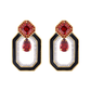 Aretes Mesmera Misi Negro Granate