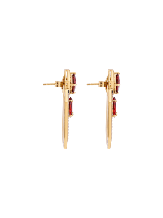 Aretes Mesmera Misi Negro Granate