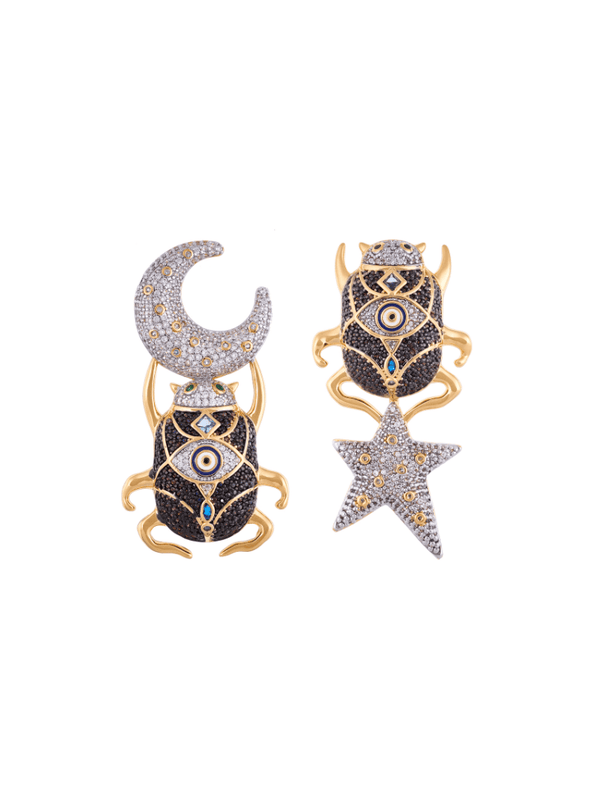Aretes Delirio Infinara Brown Zafiro