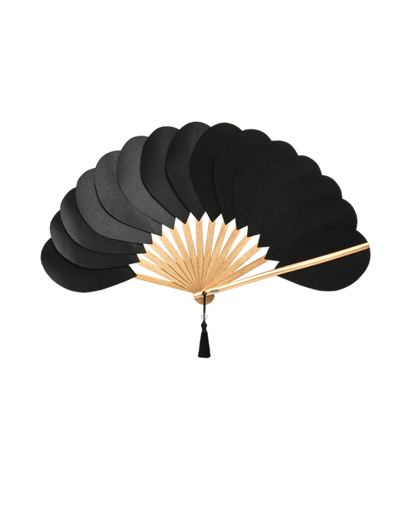 Abanico Unicolor Black Gold