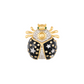 Broche Royal Thot Crystal-Black Enamel