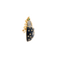 Broche Royal Thot Crystal-Black Enamel