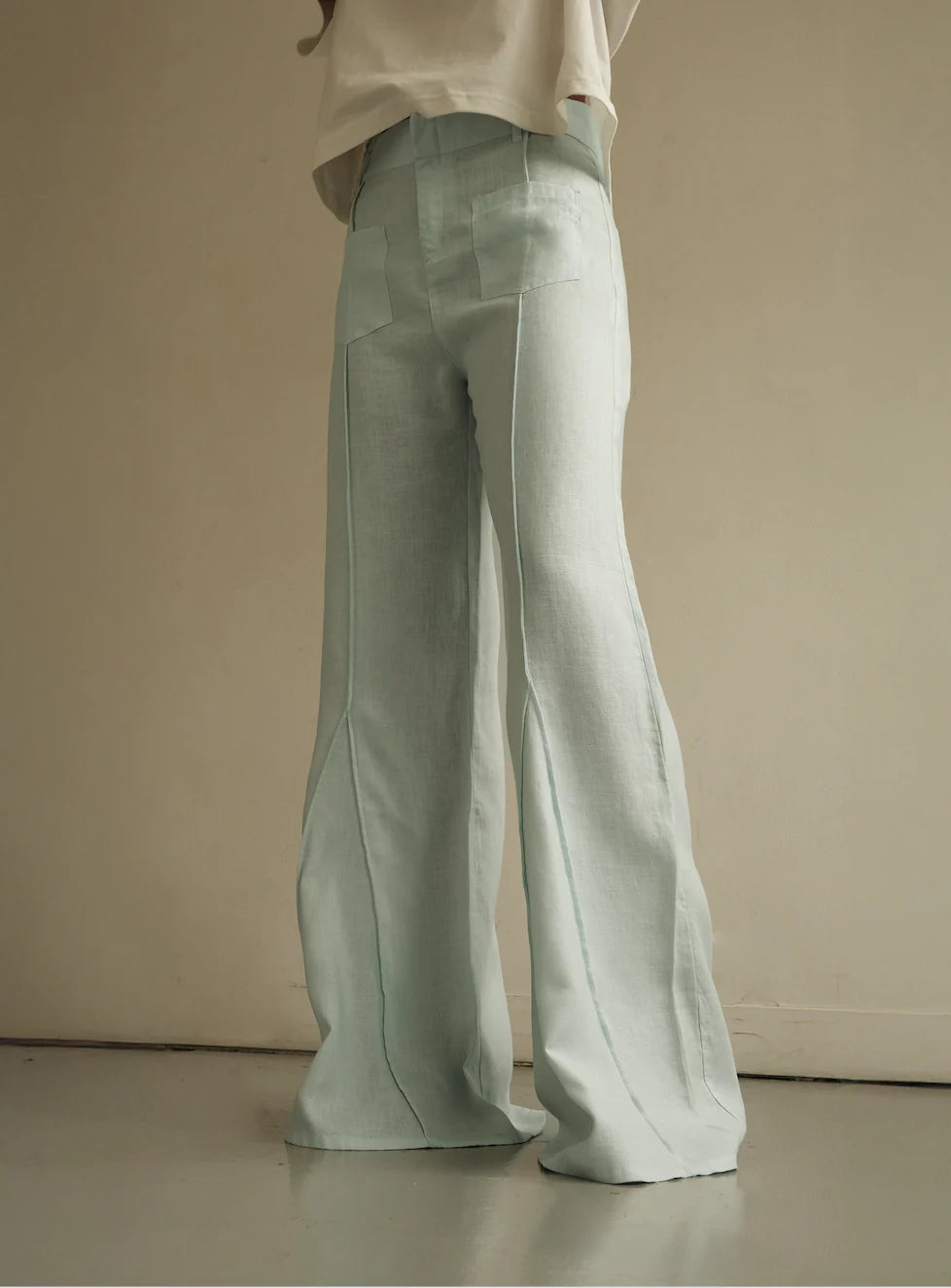 Pantalón Aire de Lino Azul Claro