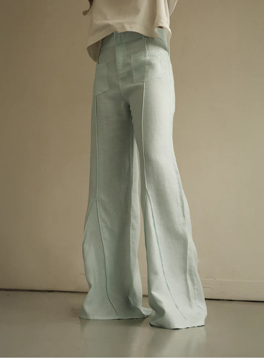 Pantalón Aire de Lino Azul Claro
