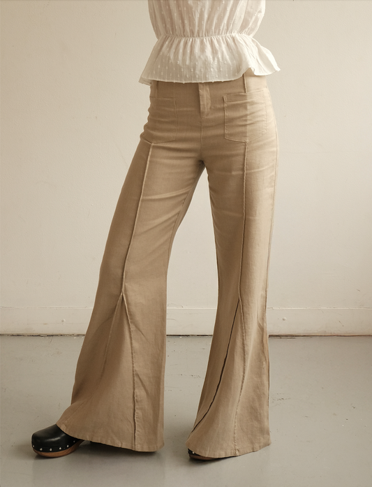 Pantalón Aire de Lino Mocca