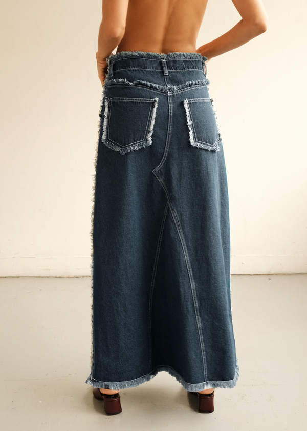 Falda Maxi de Denim 100% Algodón
