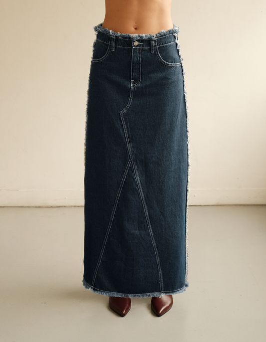 Falda Maxi de Denim 100% Algodón