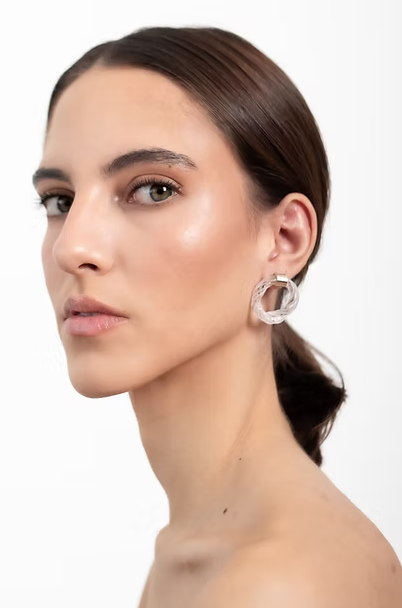 Aretes Remolino Blanco