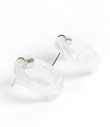 Aretes Remolino Blanco