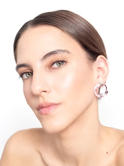 Aretes Remolino Rosado