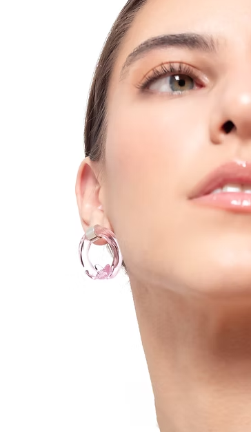 Aretes Remolino Rosado