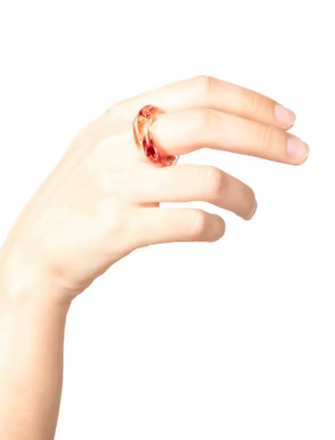 Anillo Soplo Remolino Rojo