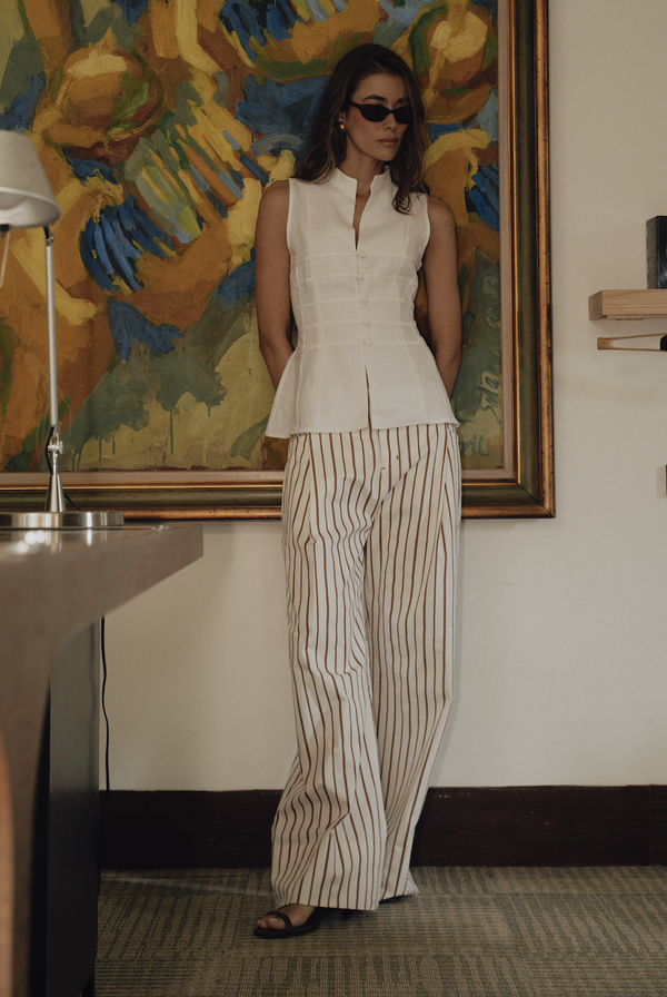 Pantalón Riviera Prenses Algodón Rayas