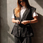 Blazer Vest Negro de Lino