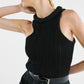 Top Surcos Trenza Negro