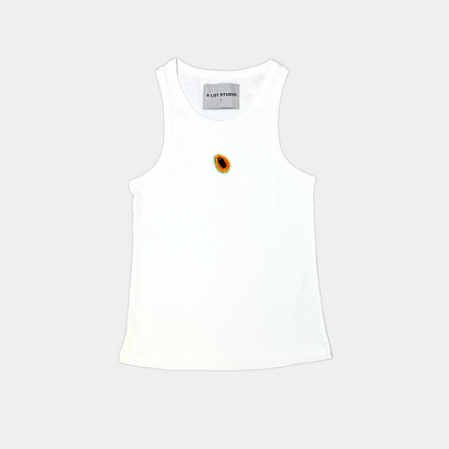 Top Papaya White Tank