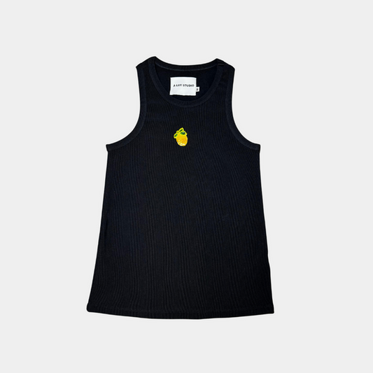 Top Lemon Black Tank