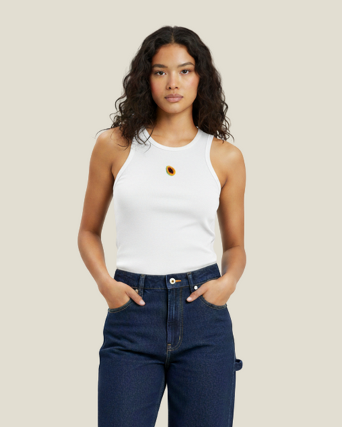 Top Papaya White Tank
