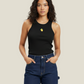 Top Lemon Black Tank