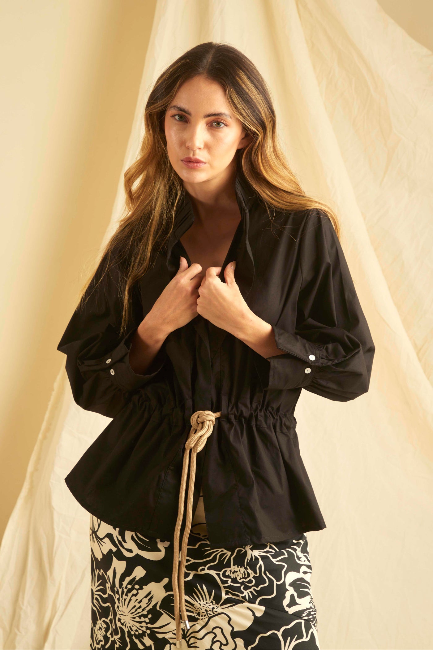 Camisa Leticia Black Talla Única