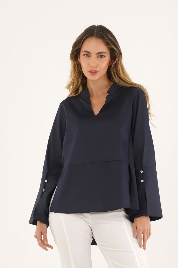 Camisa Leticia Navy Talla Unica