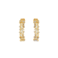 Hoops irregular Baguetes Crystal Dorada