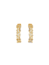 Hoops irregular Baguetes Crystal Dorada