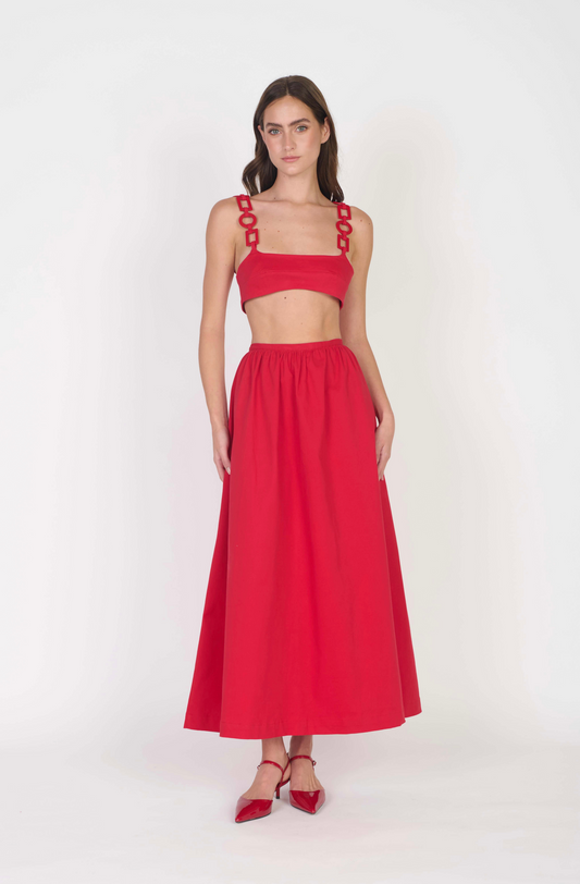 Skirt Cherry Charm Rojo