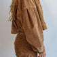 Chaqueta Balloon Velvet Caramel