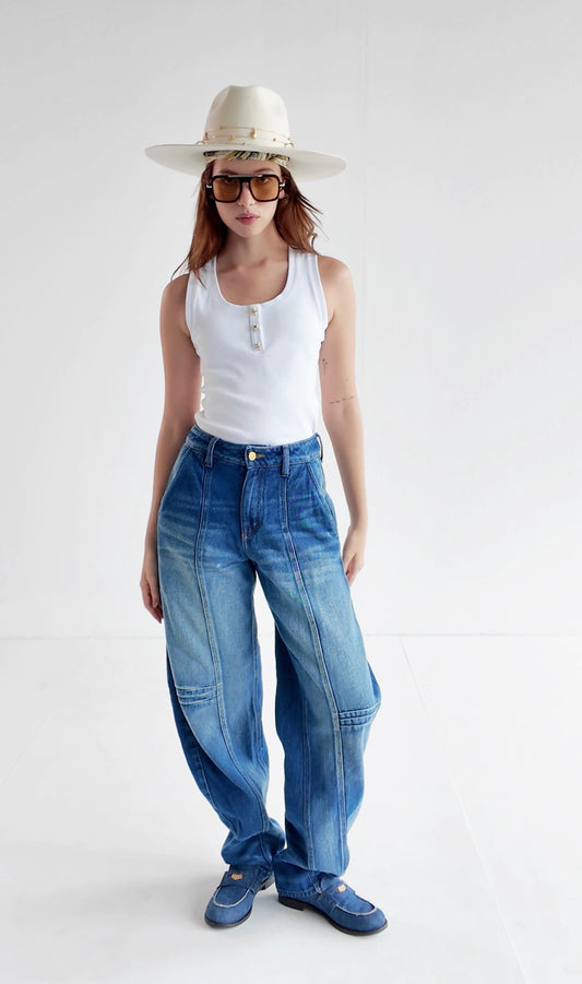 Jean Barrel Indigo